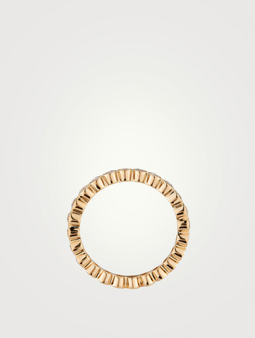 Gold Diamond Bezel Eternity Ring