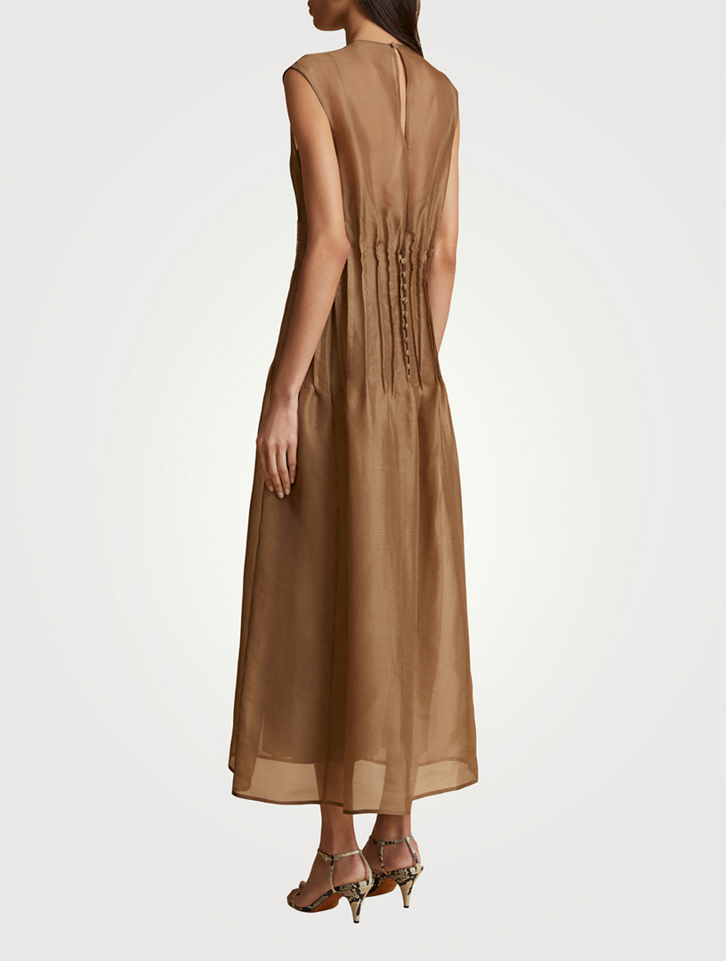 khaite the wes midi dress KHAITE Wes Silk Midi Dress