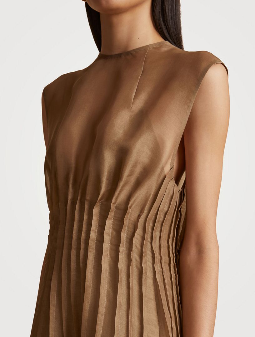 KHAITE Wes Silk Midi Dress | Holt Renfrew