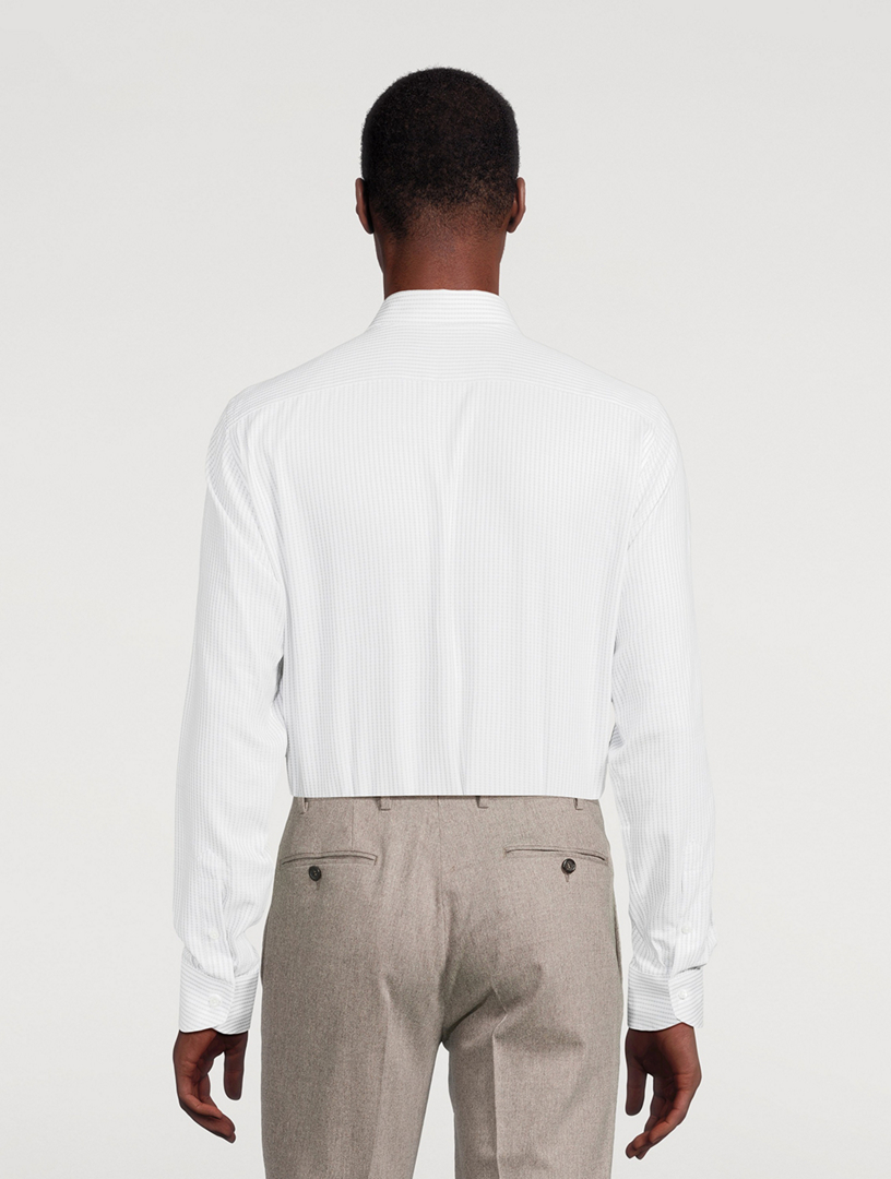 Cotton Textured Dress Shirt