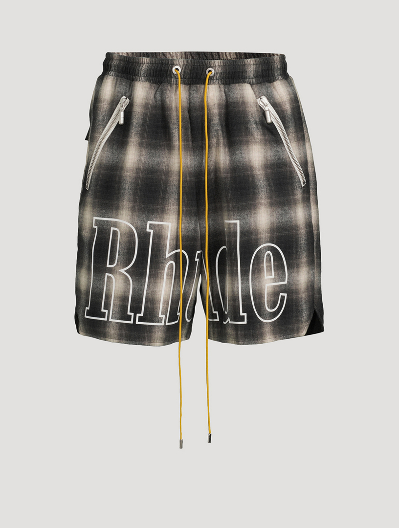 Plaid Logo Shorts