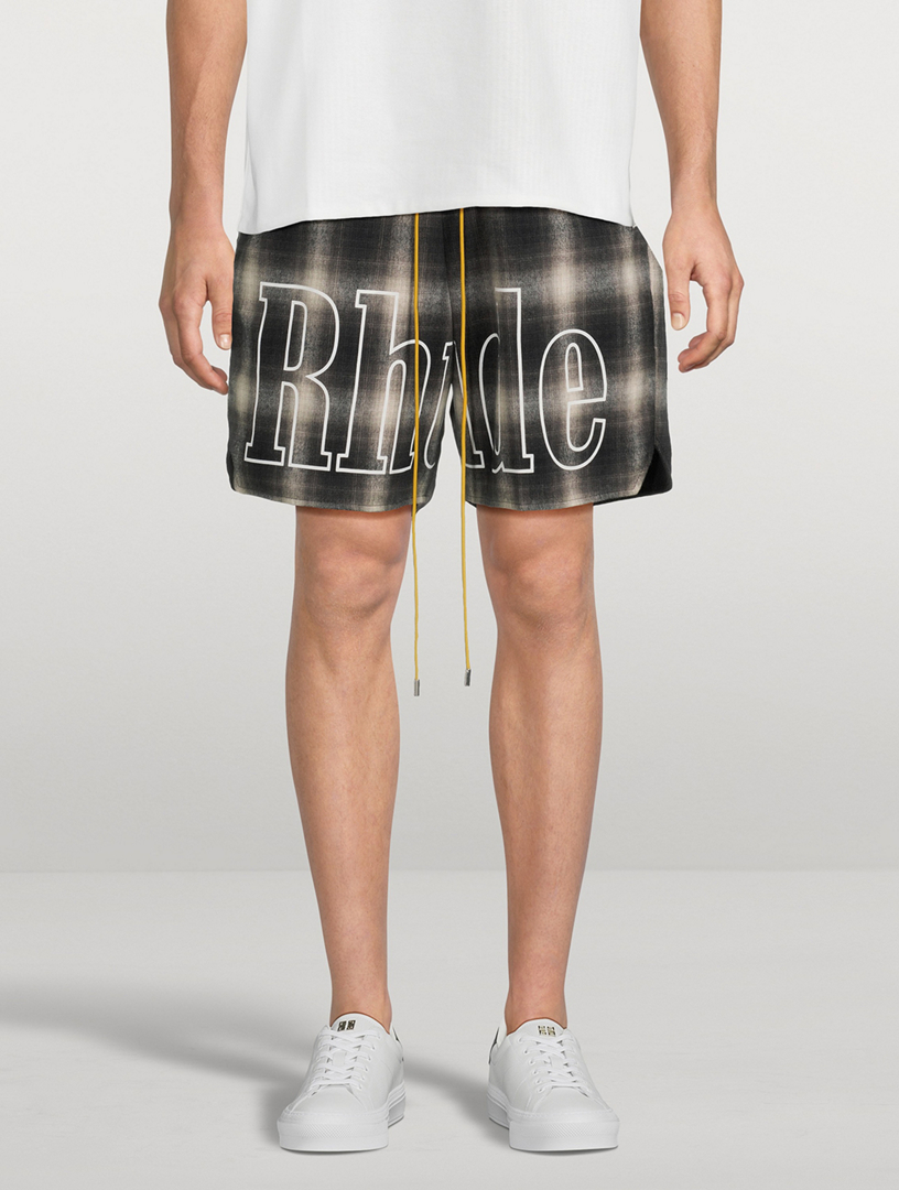 Plaid Logo Shorts