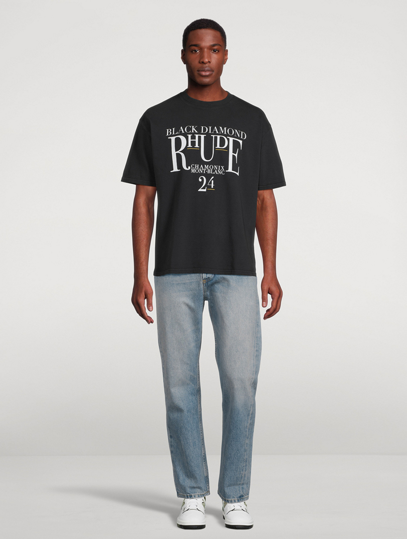 RHUDE Black Diamond Cotton T-Shirt | Holt Renfrew