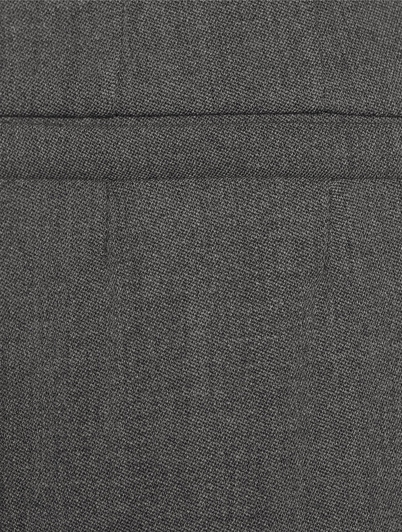 Stretch Wool Wide-Leg Trousers