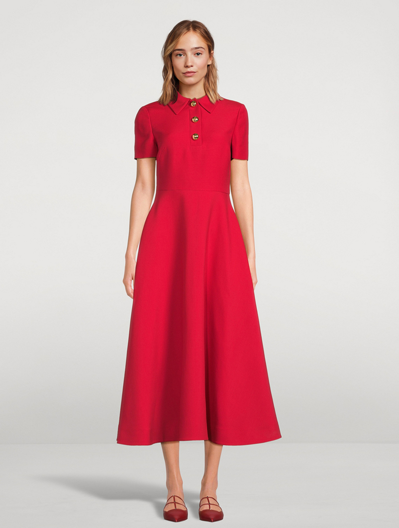 Wool And Silk Polo Dress