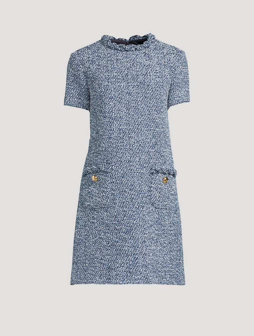 Denim Tweed Mini Dress