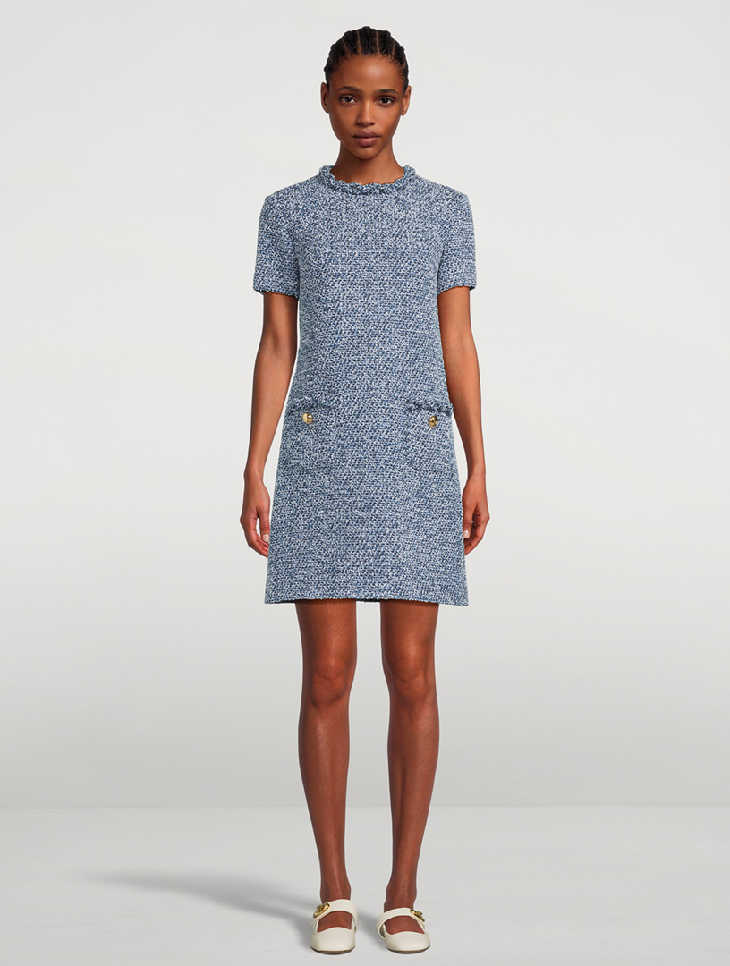 Denim Tweed Mini Dress