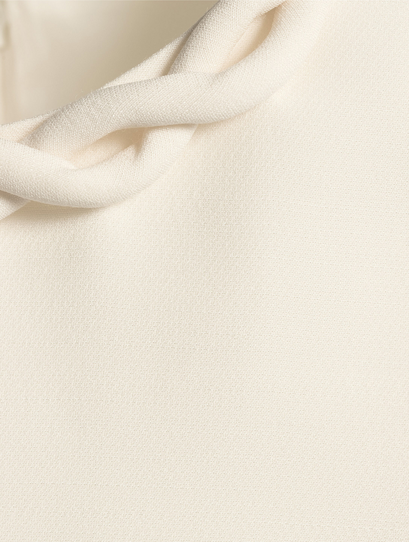 Wool And Silk Short-Sleeve Mini Dress