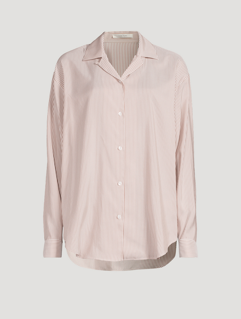 Valene Silk Shirt Stripe Print