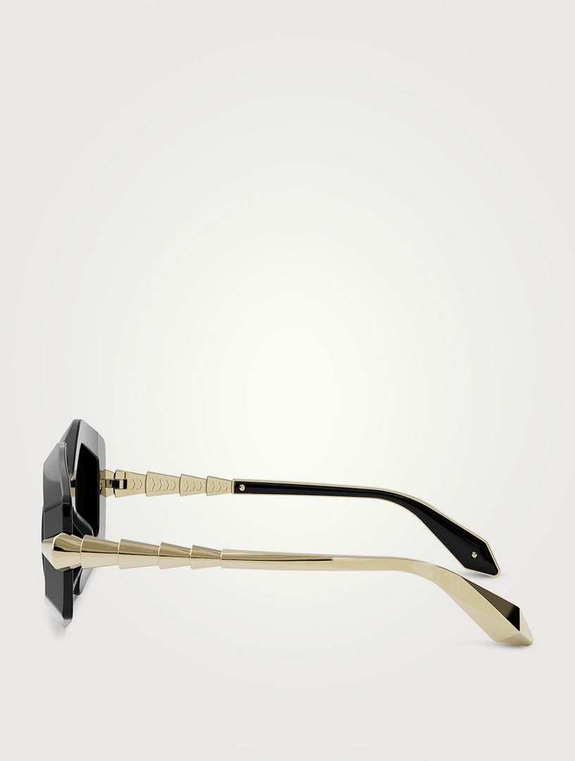 Serpenti Geometric Sunglasses