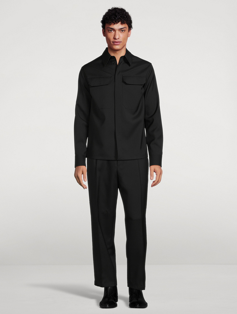 JIL SANDER Wool Overshirt | Holt Renfrew