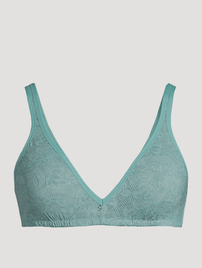 SKIMS Fits Everybody Lace Triangle Bralette in Metallic