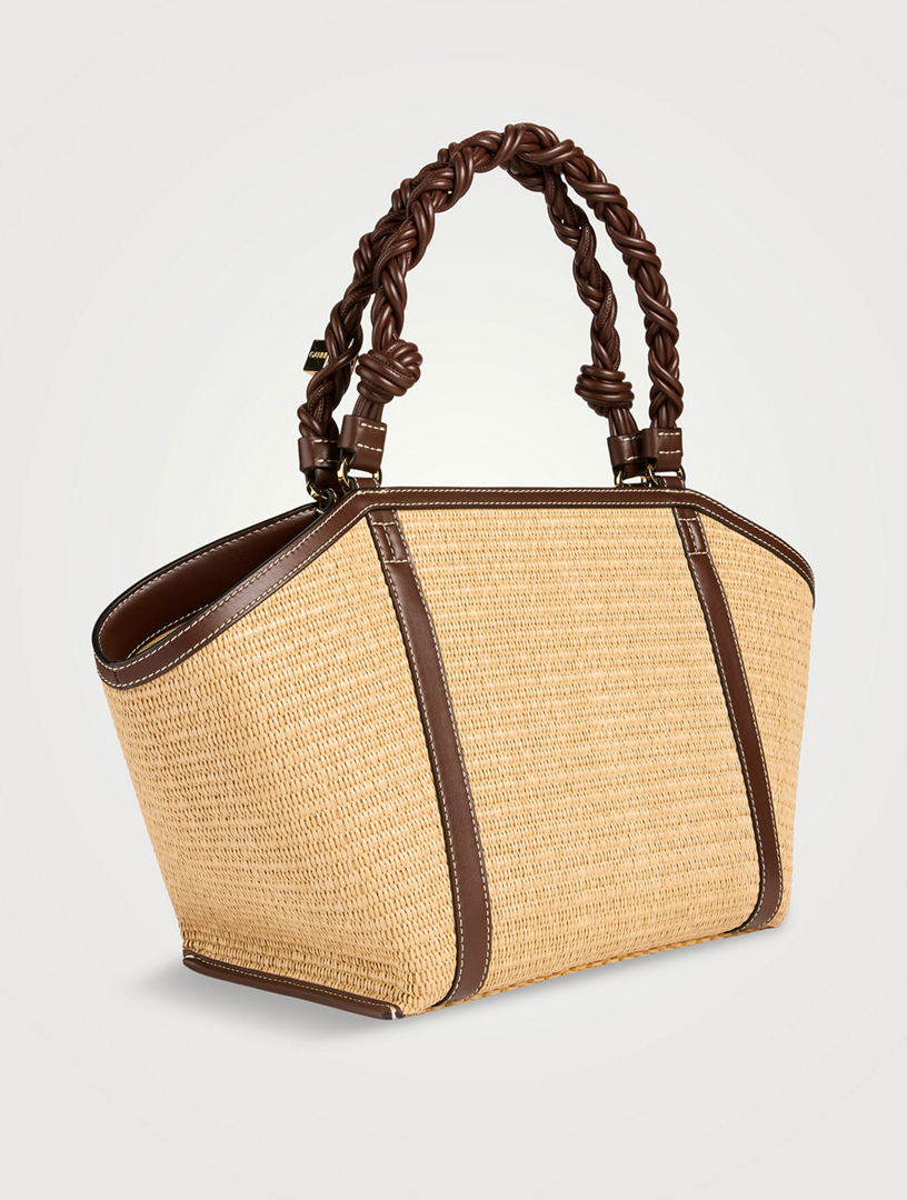 GANNI Medium Bou Raffia Tote Bag | Holt Renfrew