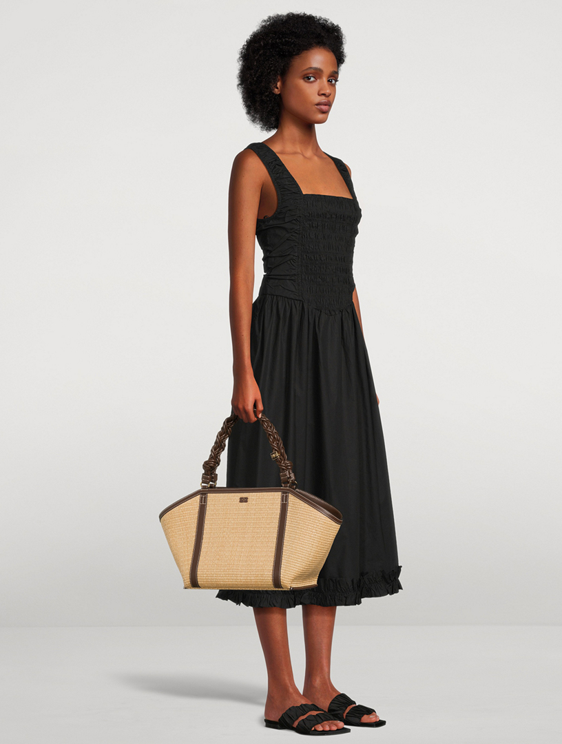 Medium Bou Raffia Tote Bag