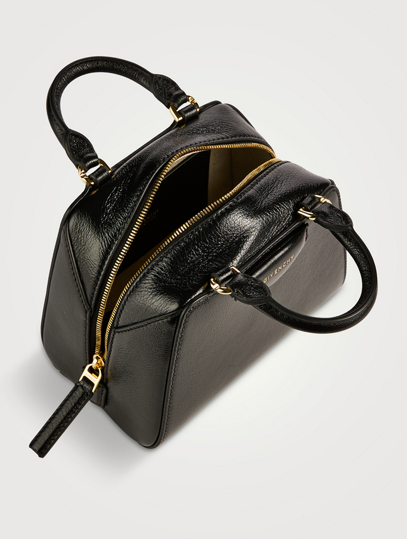Nano Antigona Cube Leather Bag