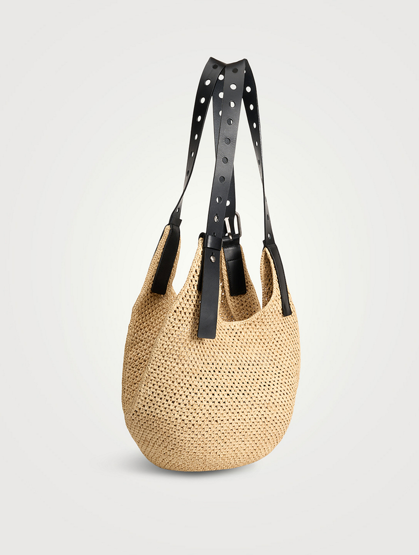 LOEWE Loewe x Paula's Ibiza Punch Hole Raffia Shoulder Bag | Holt