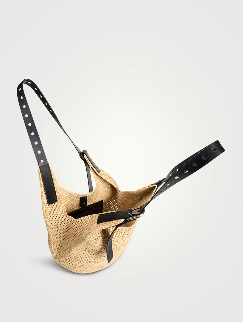 LOEWE Loewe x Paula's Ibiza Punch Hole Raffia Shoulder Bag