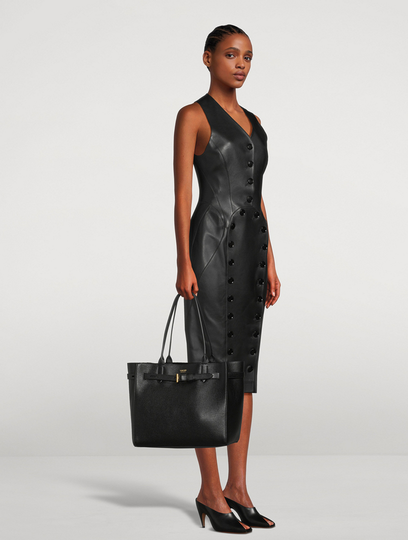 Medium Audrey Leather Tote Bag
