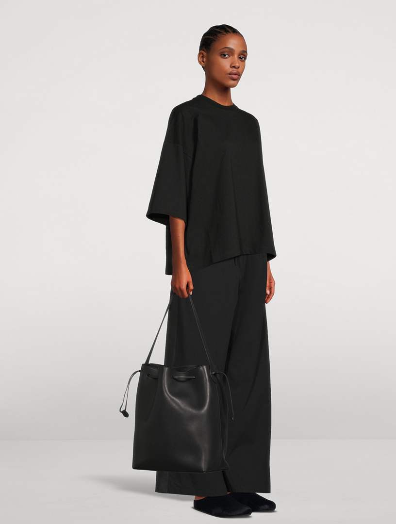 Belvedere Leather Bucket Bag