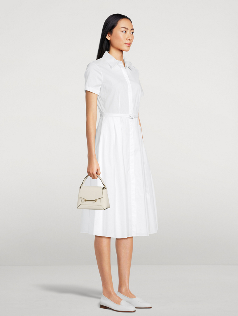 theory white shirt dress Stretch Cotton Mini Shirt Dress