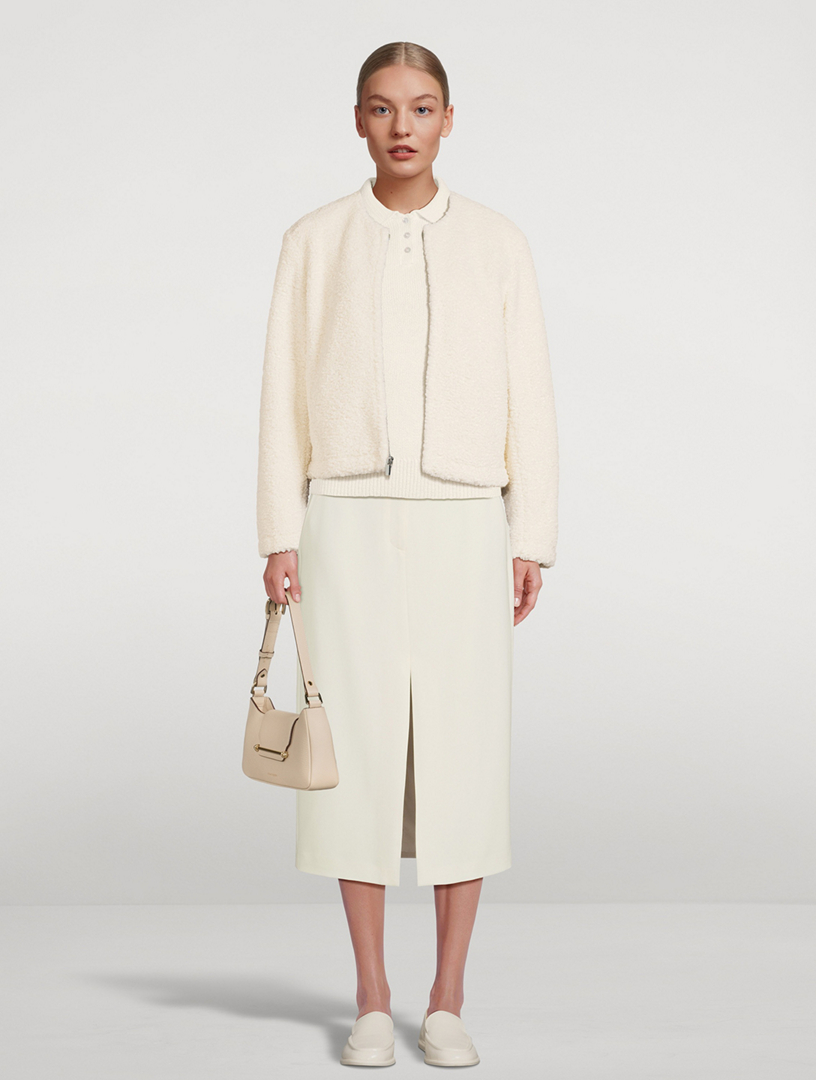 Cotton-Wool Bouclé Polo Shirt
