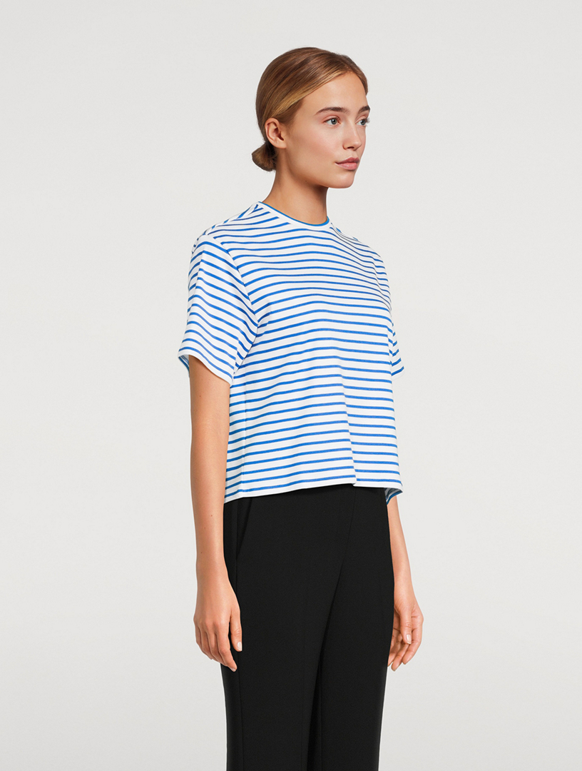 Boxy T-Shirt Stripe Print