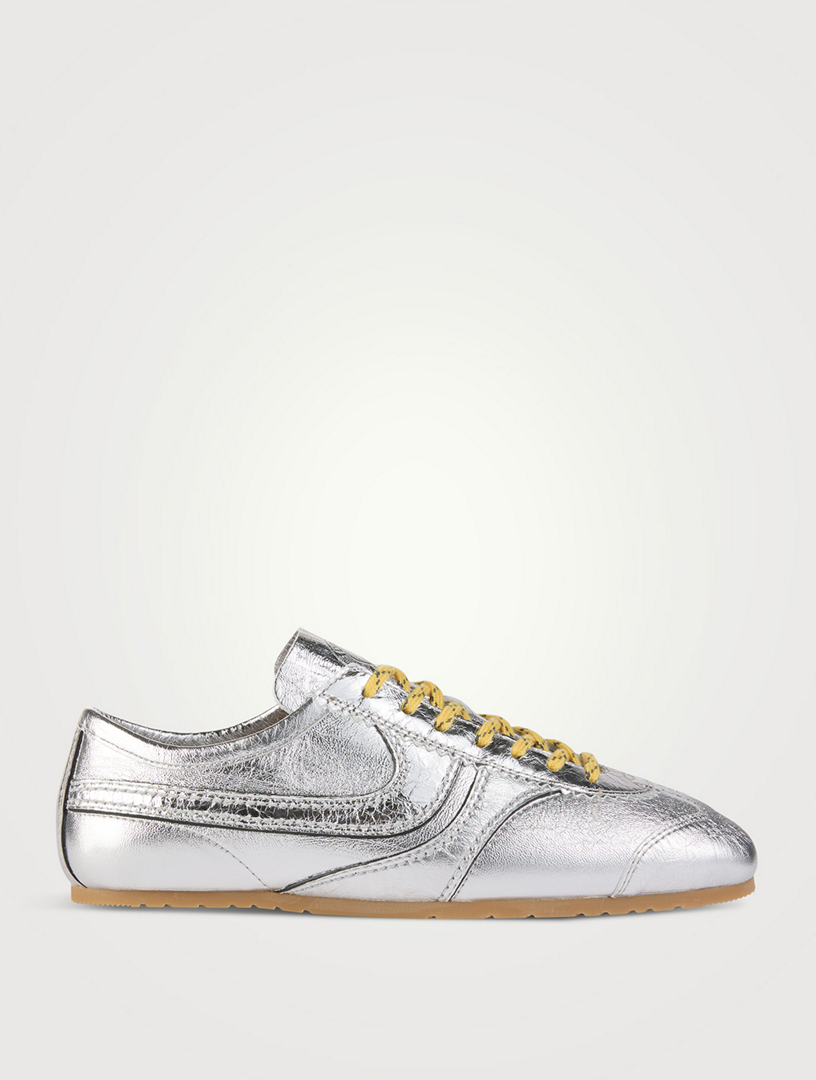 DRIES VAN NOTEN Metallic Leather Sneakers | Holt Renfrew