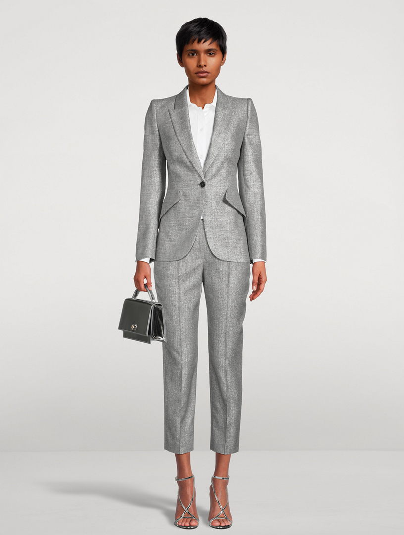 Metallic Cigarette Trousers