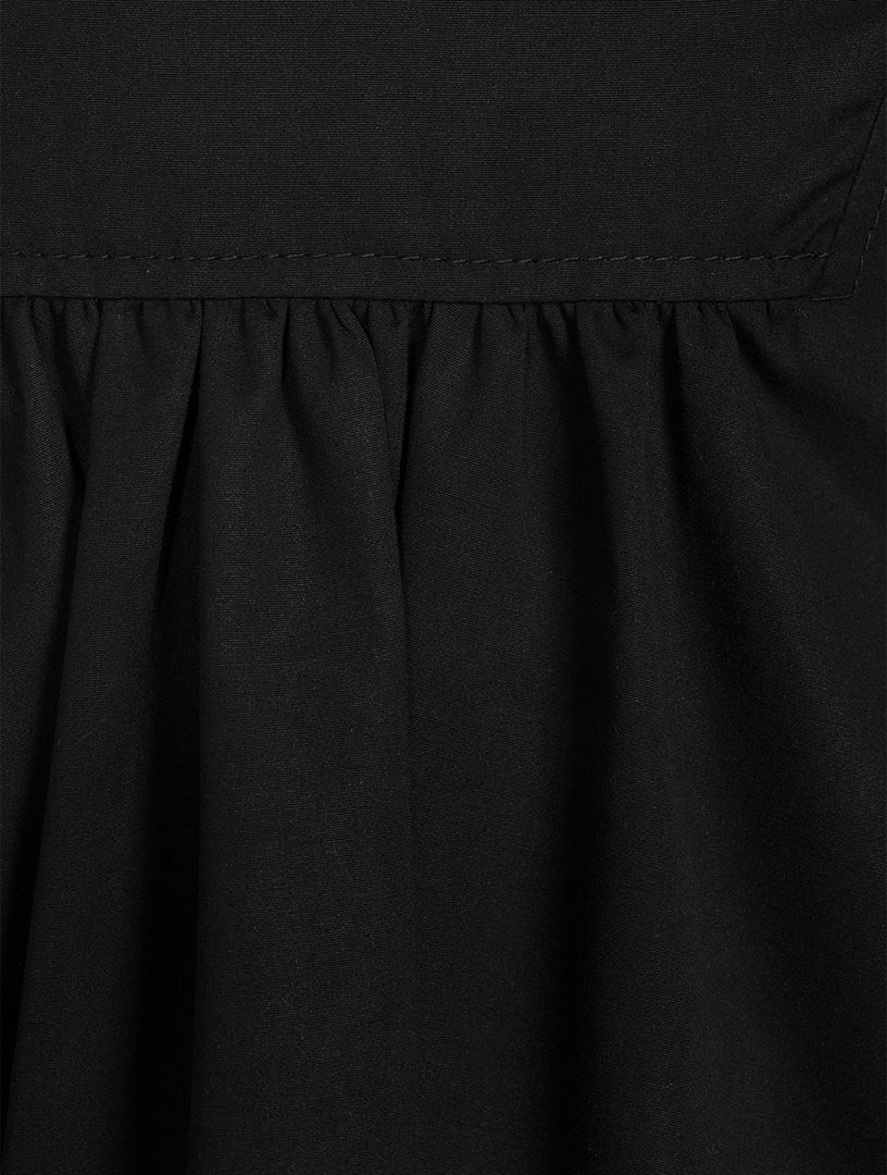 Gathered Poplin Midi Dress
