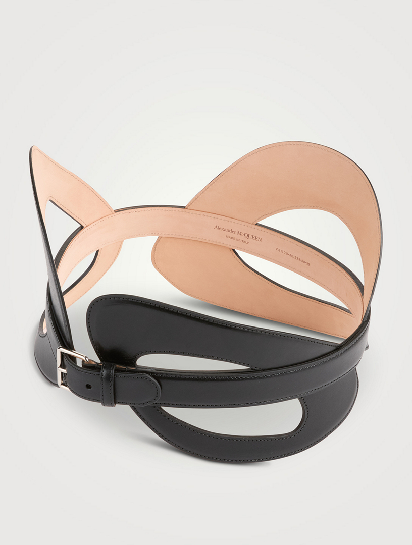 Curved Leather Belt