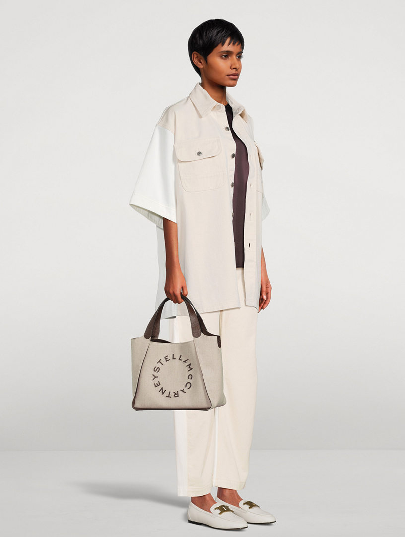 Stella Logo Canvas Crossbody Tote Bag