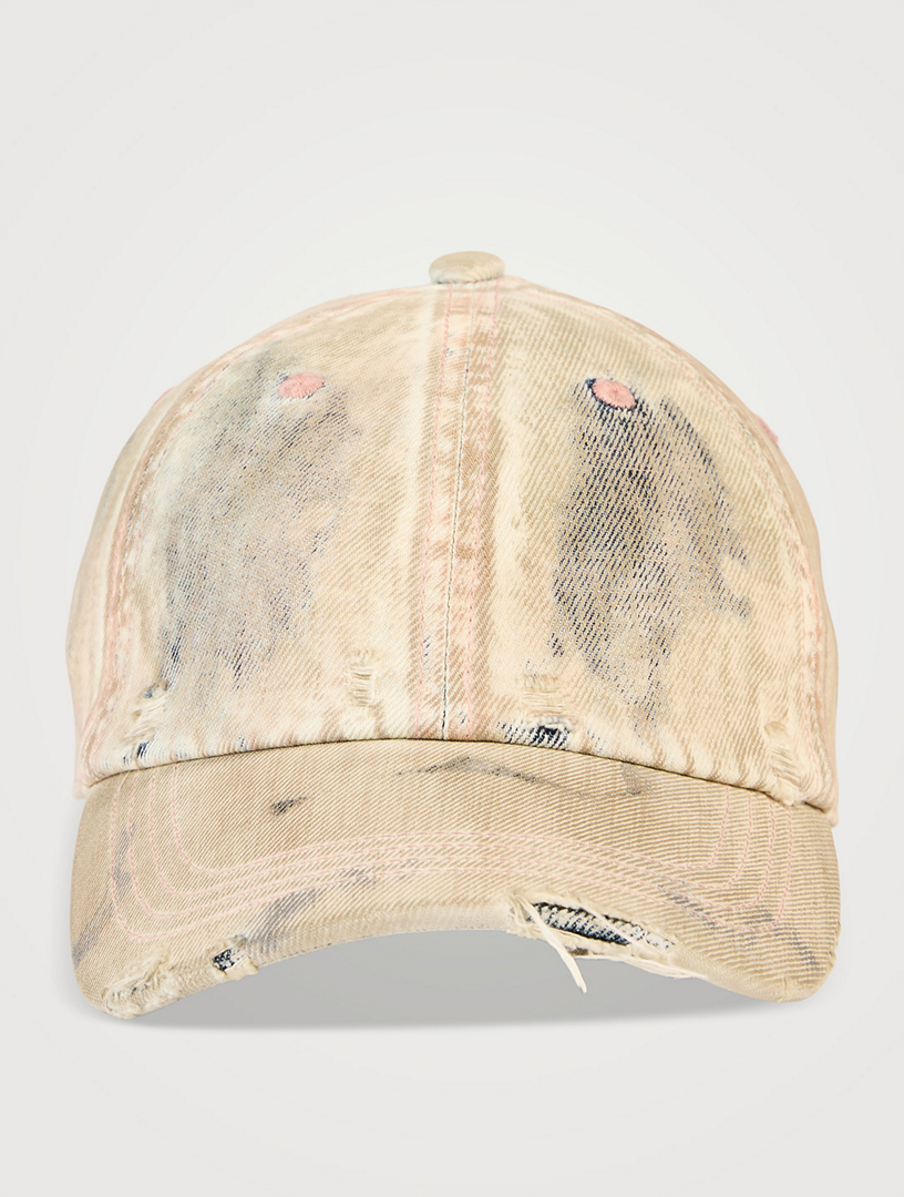 Coated Denim Baseball Cap