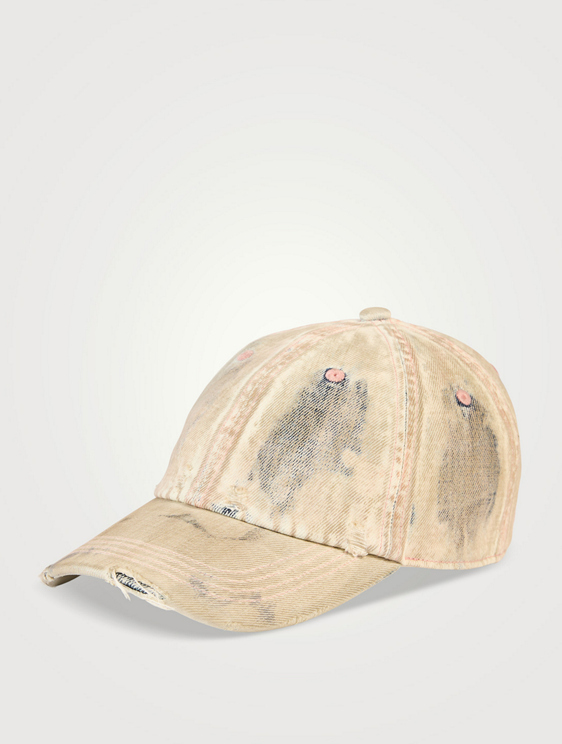 Coated Denim Baseball Cap
