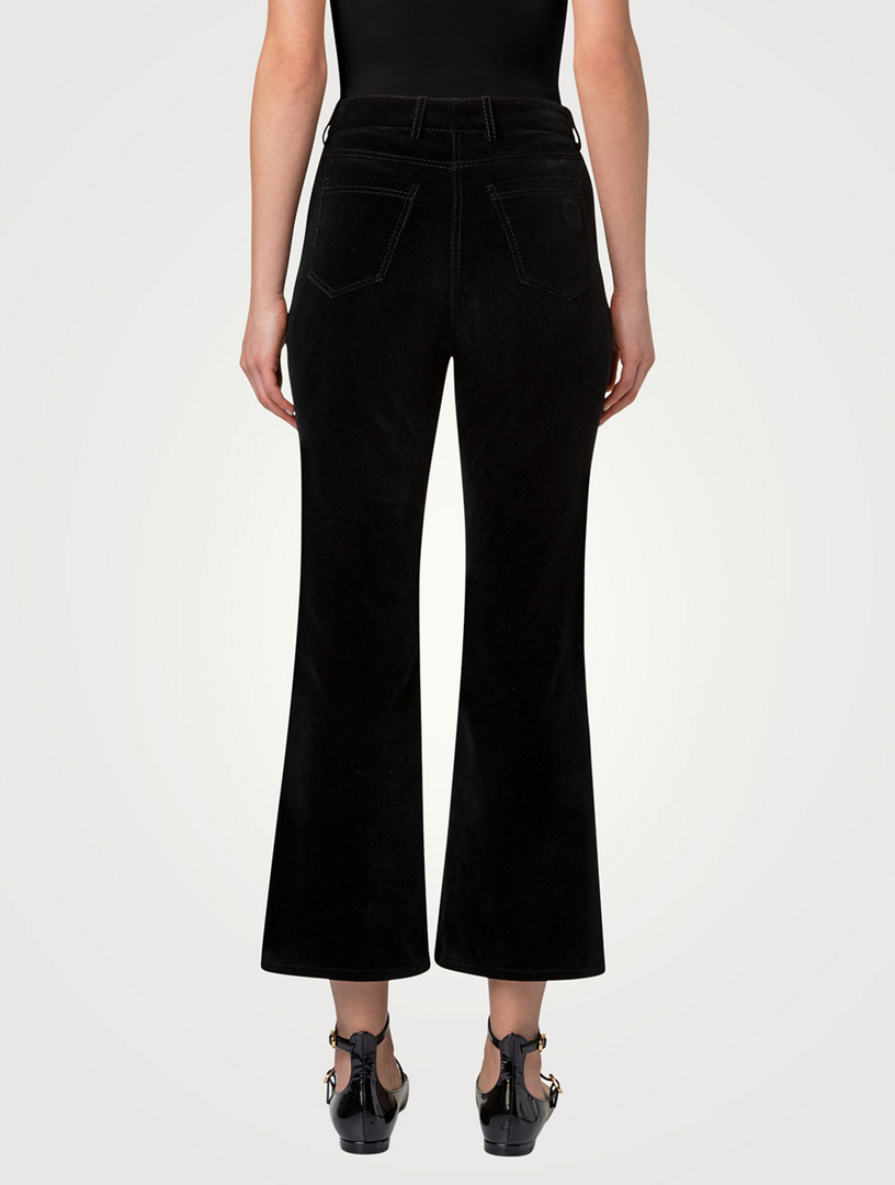 Cali Cropped Velvet Trousers