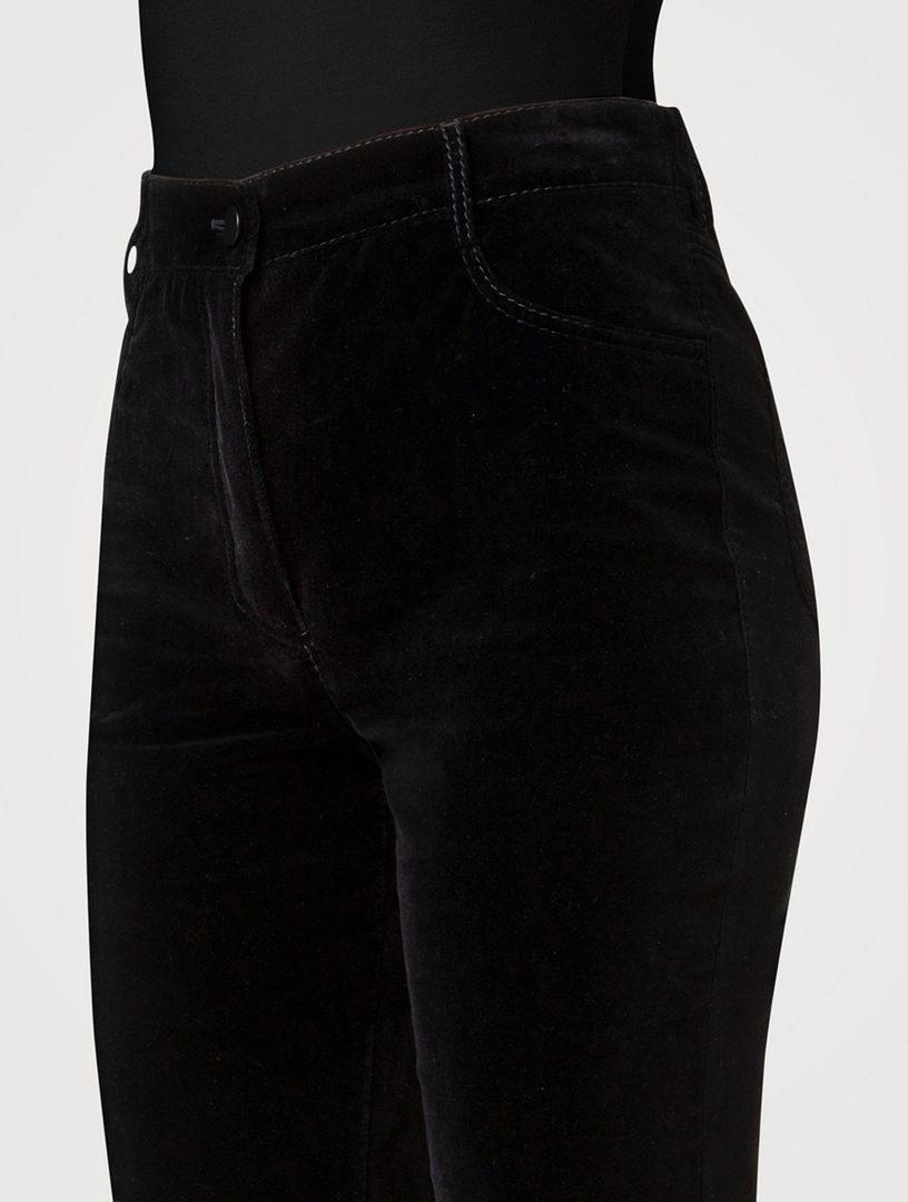 Cali Cropped Velvet Trousers