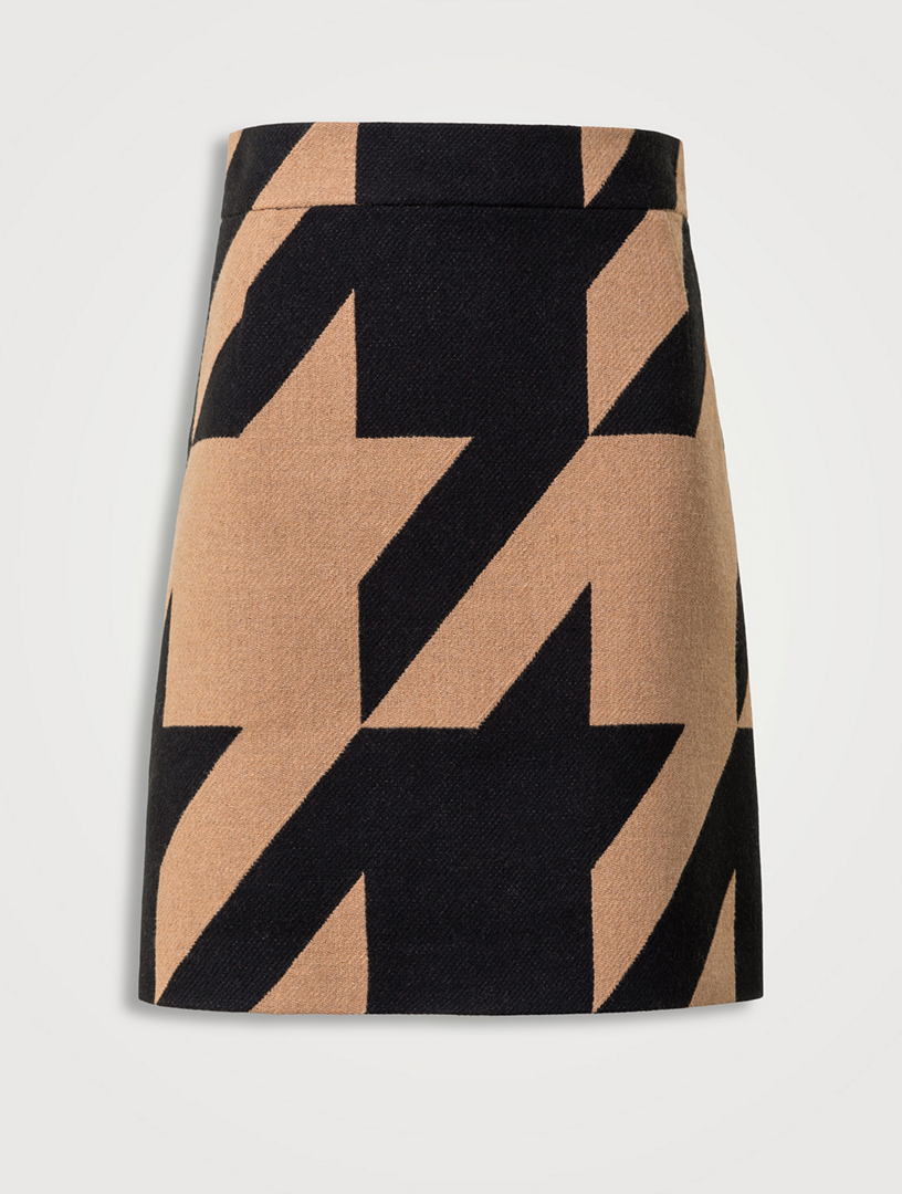 Houndstooth Jacquard Skirt