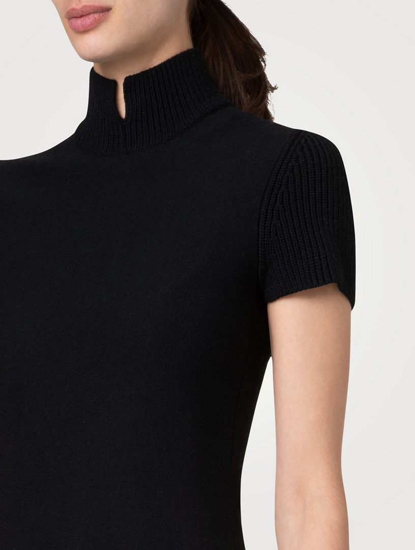 Stretch-Wool Mini Dress