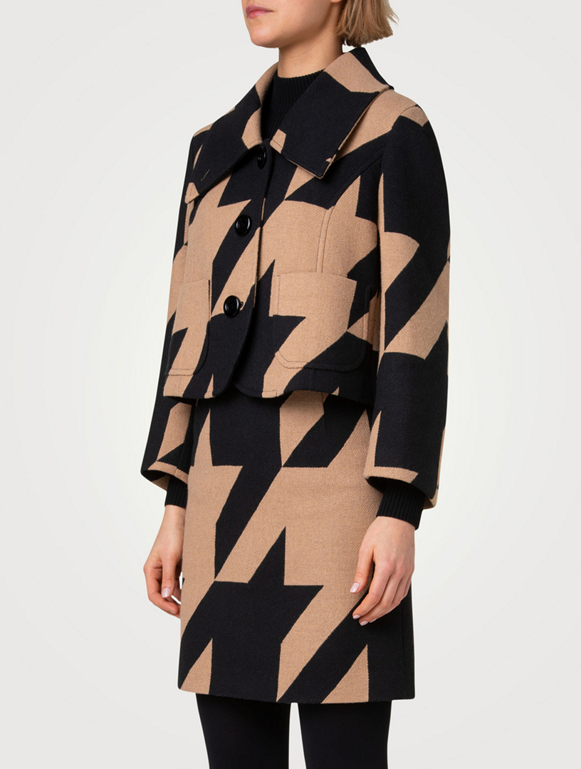 Houndstooth Jacquard Jacket
