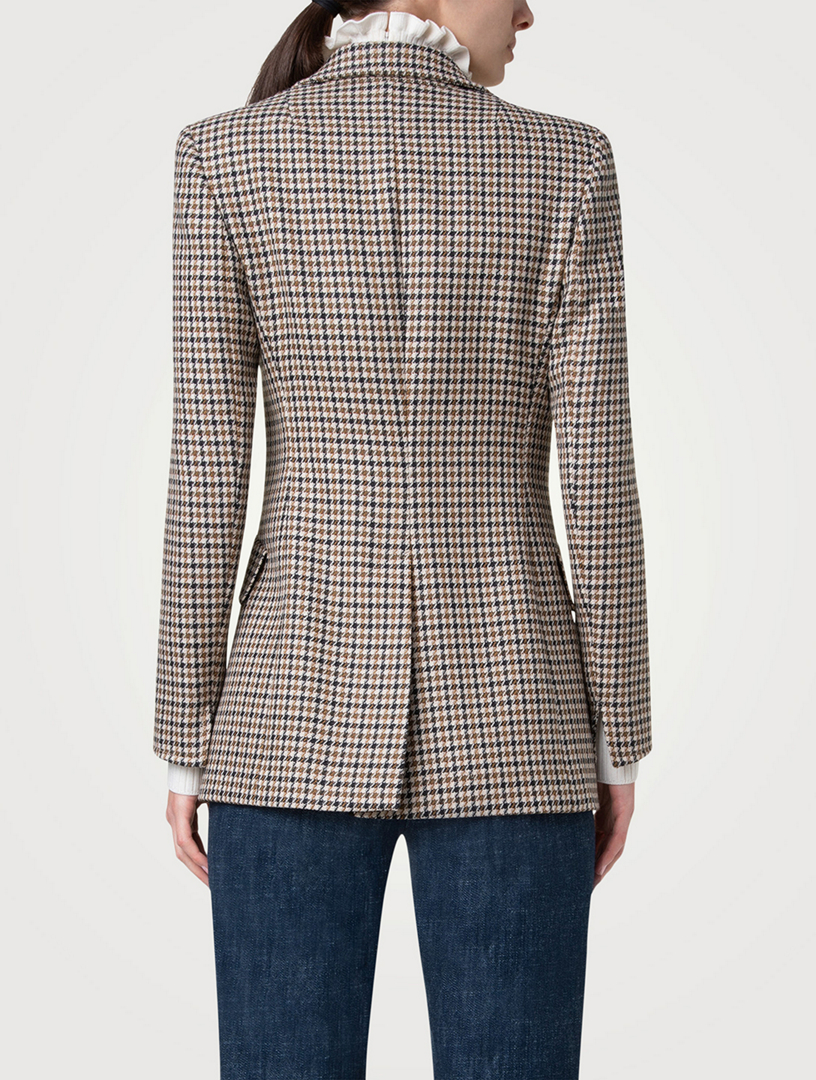 Houndstooth Wool Blazer
