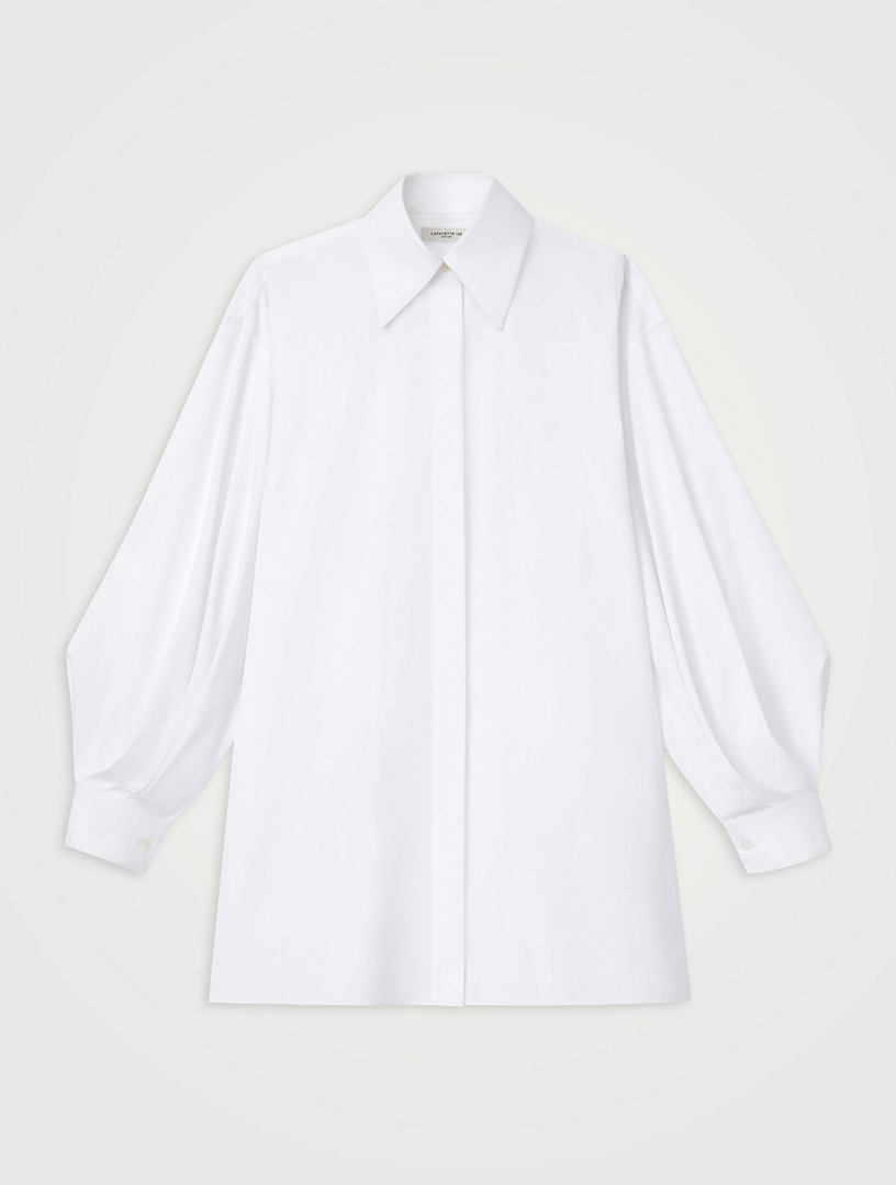 Organic Cotton Poplin Tie-Back Shirt