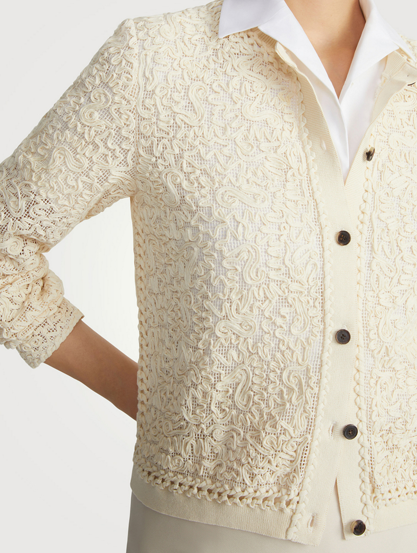 Soutache-Embroidered Cardigan