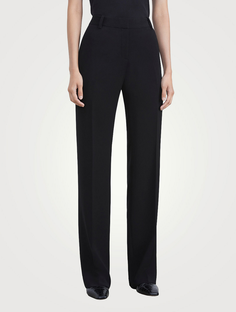 Gates Finesse Crepe Straight-Leg Trousers