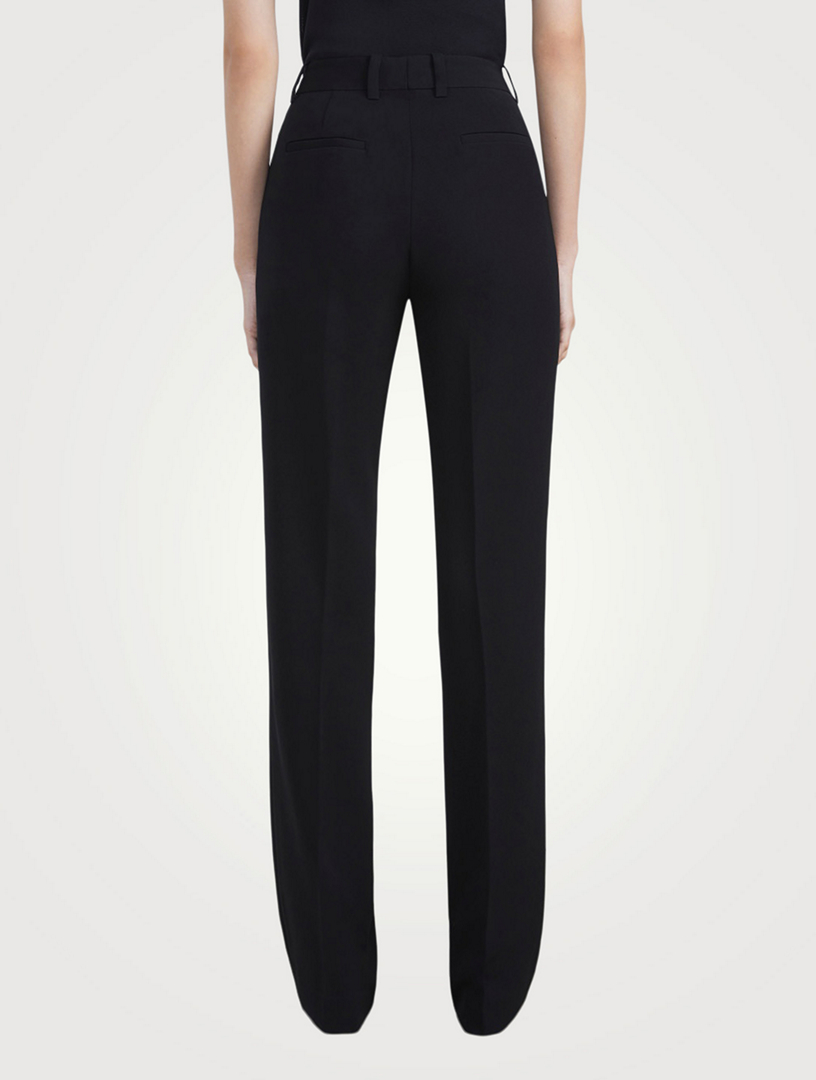 Gates Finesse Crepe Straight-Leg Trousers