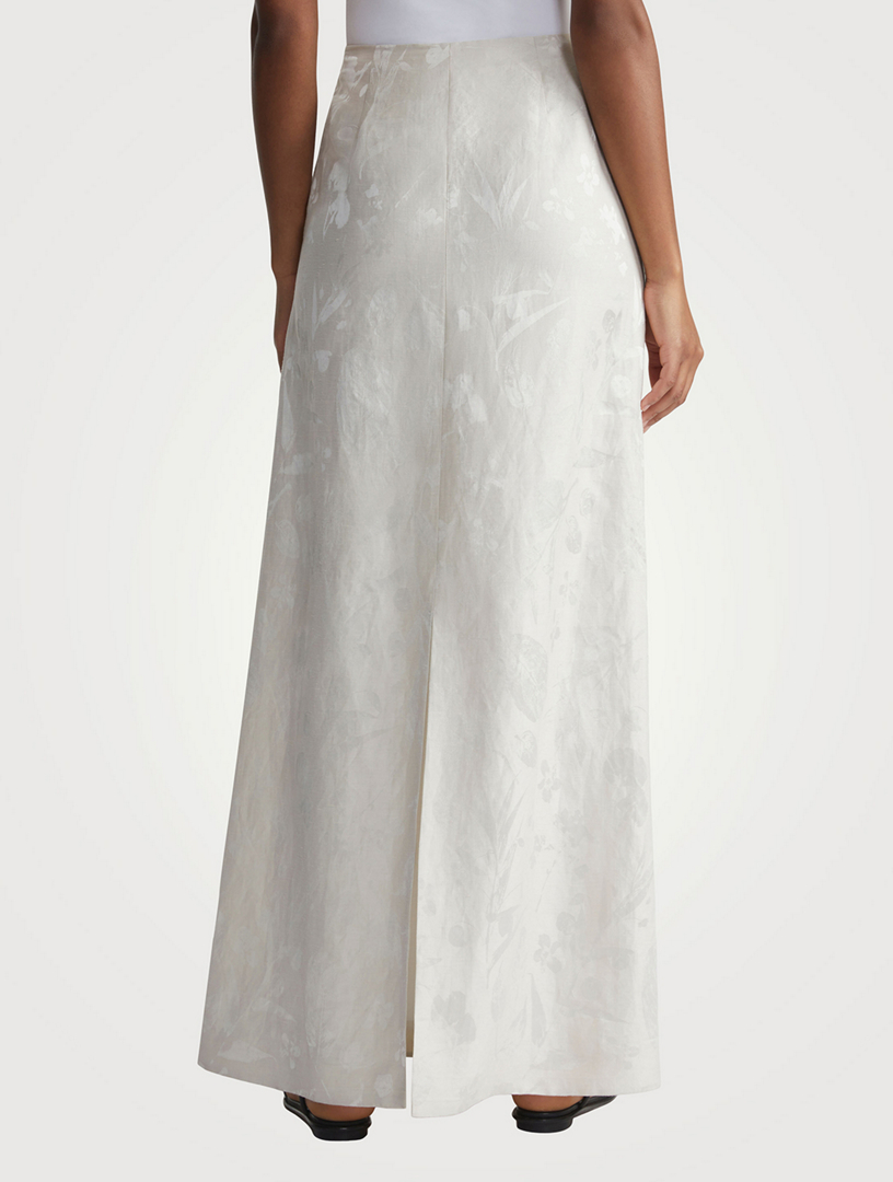 Eco Flora Jacquard Maxi Skirt