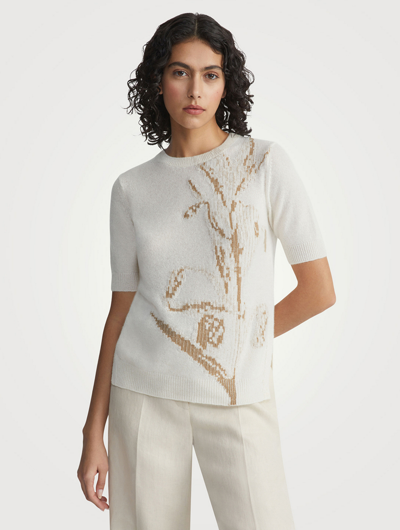 Eco Flora Jacquard Cashmere Sweater
