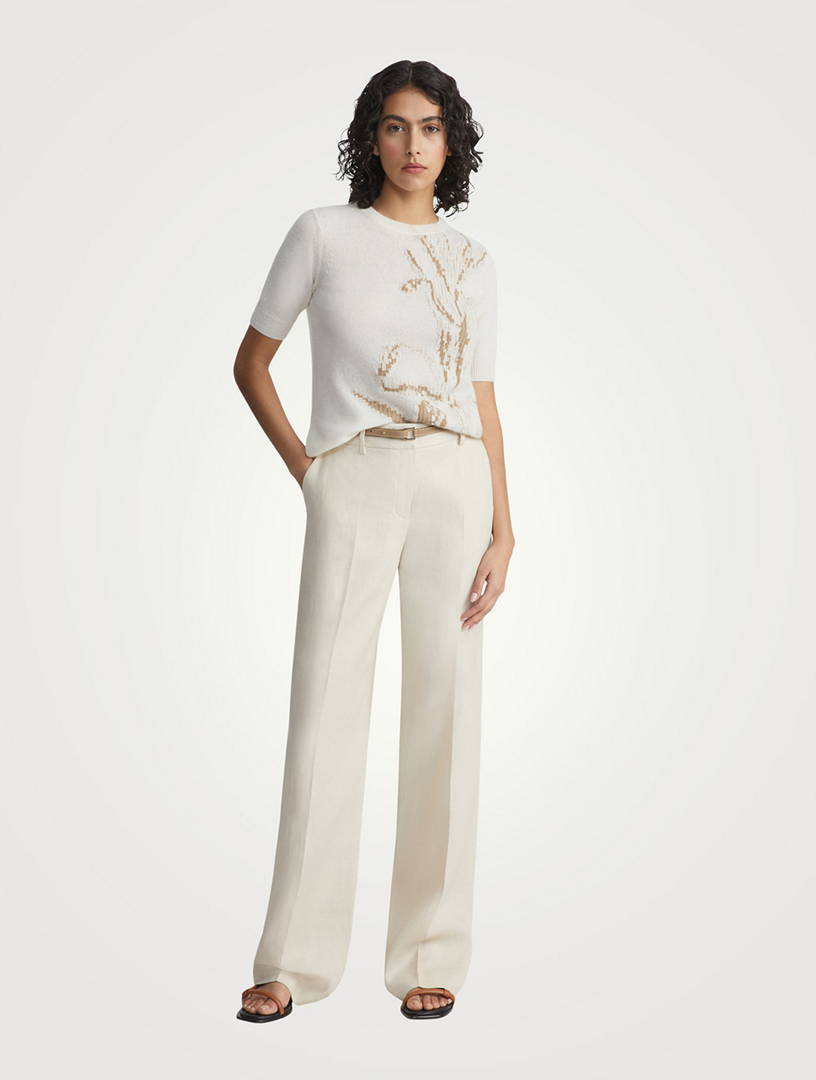 Eco Flora Jacquard Cashmere Sweater