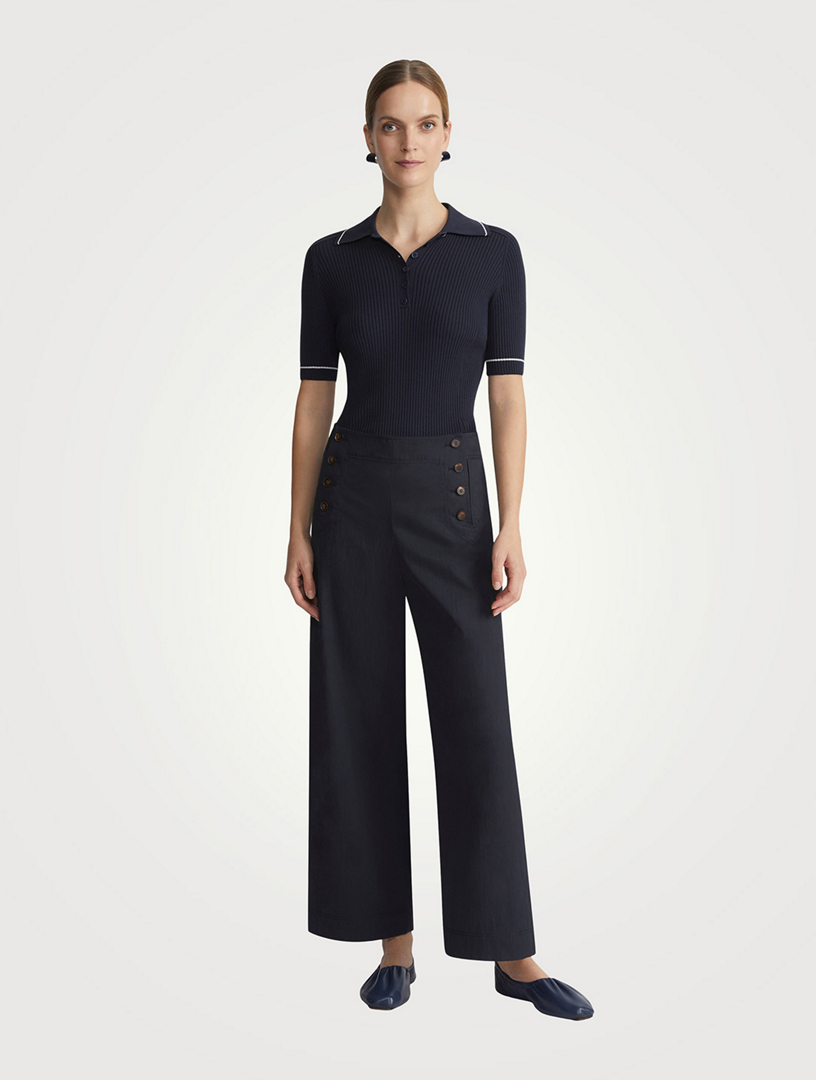 LAFAYETTE 148 NEW YORK Rib-Knit Polo Shirt | Holt Renfrew