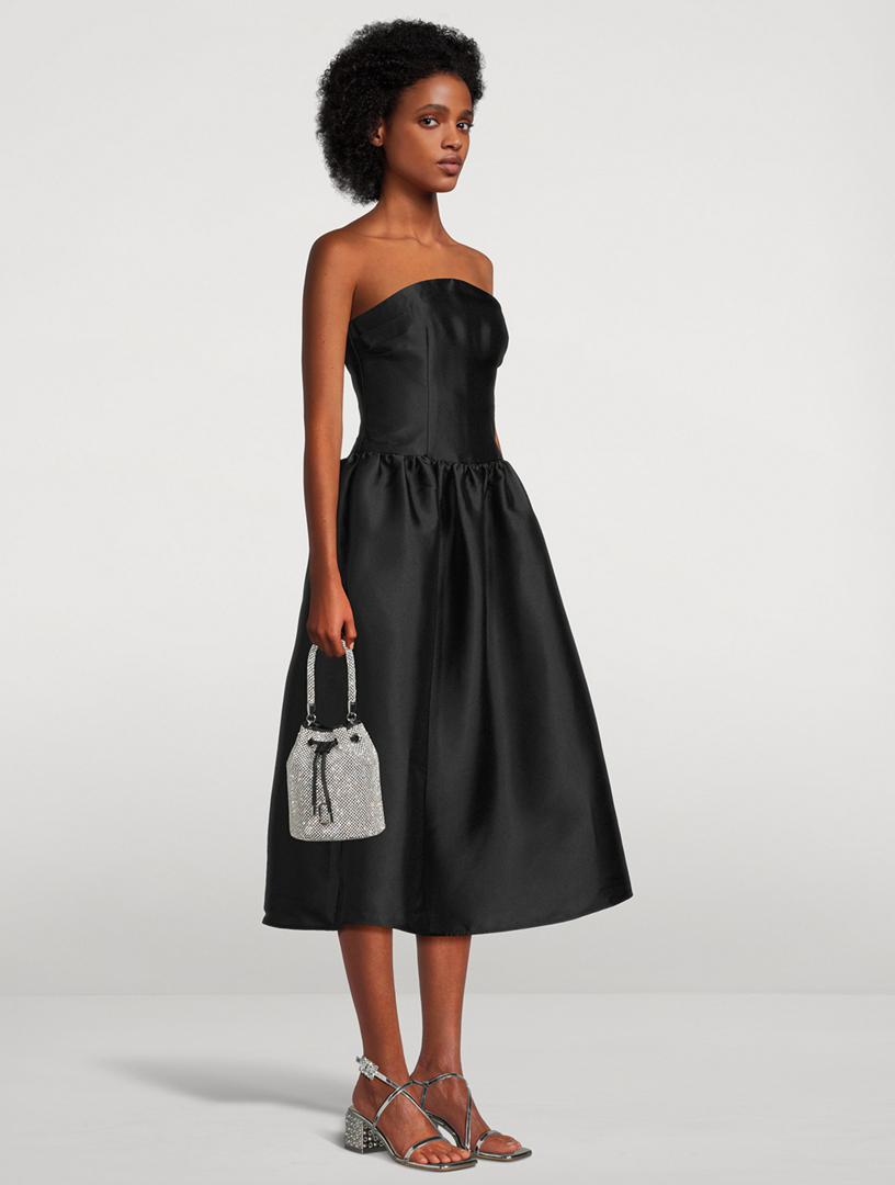 The Mini Crystal Crossbody Bucket Bag