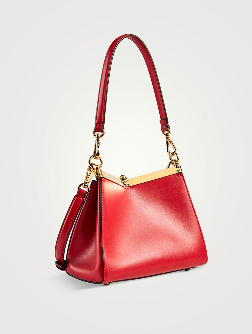 Mini Vela Leather Shoulder Bag