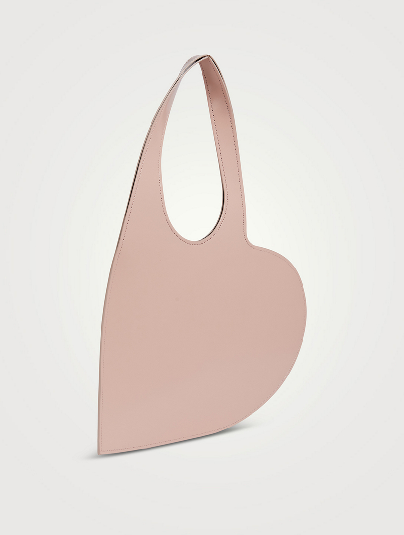 Mini Heart Gloss Leather Tote Bag